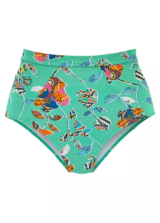 Sunseeker Patchwork Floral Print High Waist Bikini Briefs 4 Sunseeker Patchwork Floral Print High Waist Bikini Briefs - Image 2