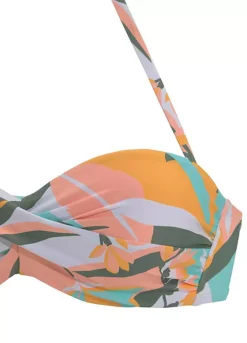 Sunseeker Tropical Print Wired Bandeau Bikini -Buffalo Fashion Shop Sunseeker Tropical Print Wired Bandeau Bikini13408732FRSC W01