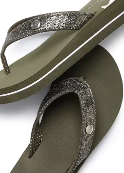 Venice Beach Glitter Flip Flops -Buffalo Fashion Shop Venice Beach Glitter Flip Flops88021811FRSC W02