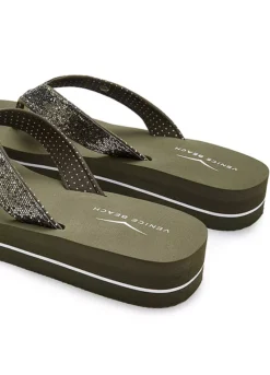 Venice Beach Glitter Flip Flops -Buffalo Fashion Shop Venice Beach Glitter Flip Flops88021811FRSC W03