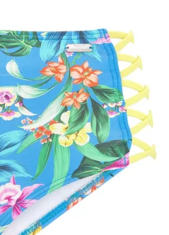 Venice Beach Tropical Print High Waist Bikini Bottoms -Buffalo Fashion Shop Venice Beach Tropical Print High Waist Bikini Bottoms92261913FRSC W01