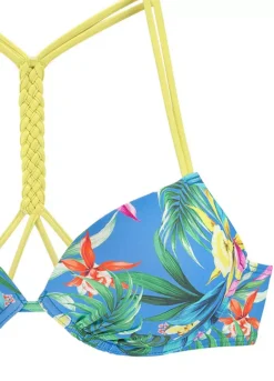 Venice Beach Tropical Print Push Up Bikini Top -Buffalo Fashion Shop Venice Beach Tropical Print Push Up Bikini Top56813658FRSC W01