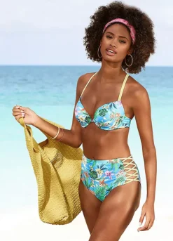 Venice Beach Tropical Print Push Up Bikini Top -Buffalo Fashion Shop Venice Beach Tropical Print Push Up Bikini Top56813658FRSP W01