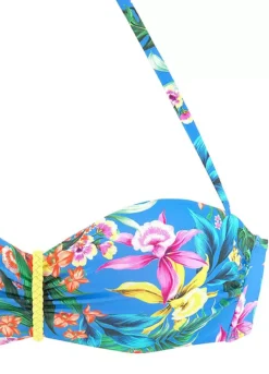 Venice Beach Tropical Print Underwired Bandeau Bikini Top -Buffalo Fashion Shop Venice Beach Tropical Print Underwired Bandeau Bikini Top64406751FRSC W01