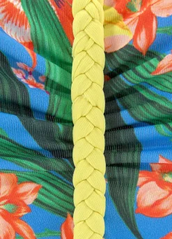 Venice Beach Tropical Print Underwired Bandeau Bikini Top -Buffalo Fashion Shop Venice Beach Tropical Print Underwired Bandeau Bikini Top64406751FRSC W02