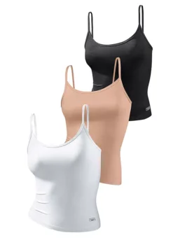 Vivance Active Pack Of 3 Vest Tops -Buffalo Fashion Shop Vivance Active Pack of 3 Vest Tops558071FRSC