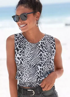 Vivance Animal Print Top