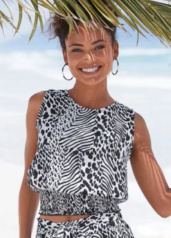 Vivance Animal Print Top -Buffalo Fashion Shop Vivance Animal Print Top39956009FRSP W01