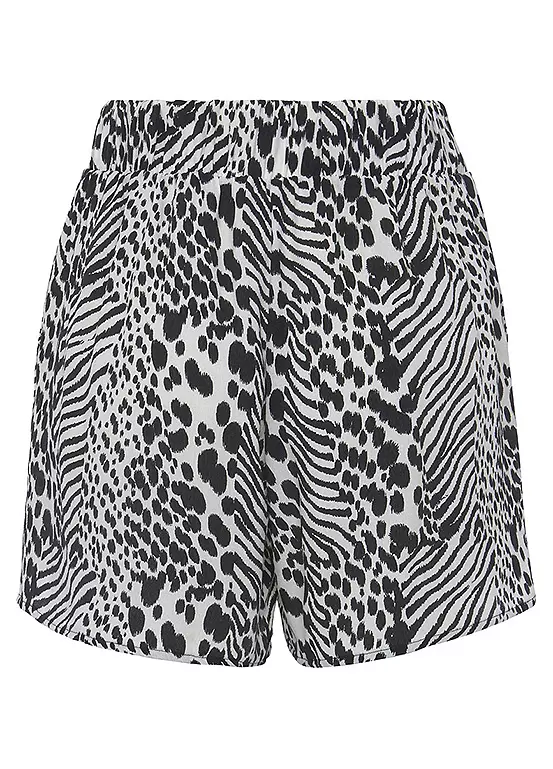 Vivance Animal Print Woven Shorts 7 Vivance Animal Print Woven Shorts - Image 5