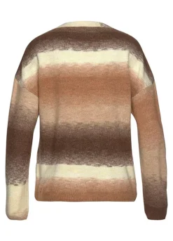 Vivance Colour Block Knit Sweater -Buffalo Fashion Shop Vivance Colour Block Knit Sweater26257839FRSC W01