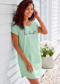 Vivance Dreams Bee Kind Nightgown -Buffalo Fashion Shop Vivance Dreams Bee Kind Nightgown98694546FRSP W01