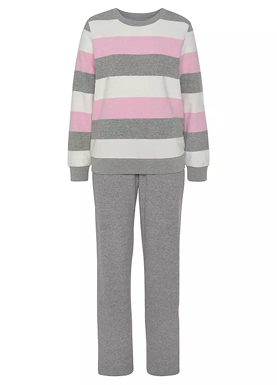 Vivance Dreams Block Stripe Pyjamas 4 Vivance Dreams Block Stripe Pyjamas - Image 2