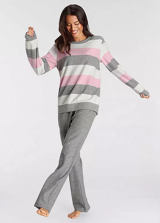 Vivance Dreams Block Stripe Pyjamas 3 Vivance Dreams Block Stripe Pyjamas