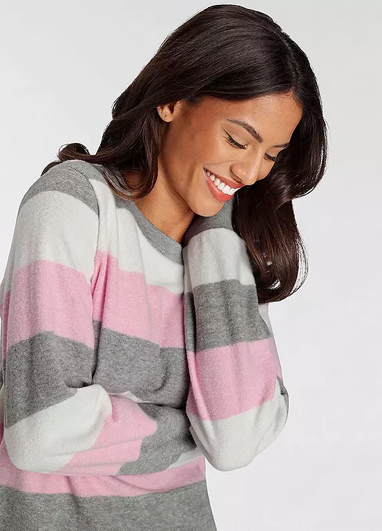 Vivance Dreams Block Stripe Pyjamas 6 Vivance Dreams Block Stripe Pyjamas - Image 4