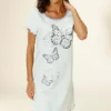 Vivance Dreams Butterfly Print Nightgown
