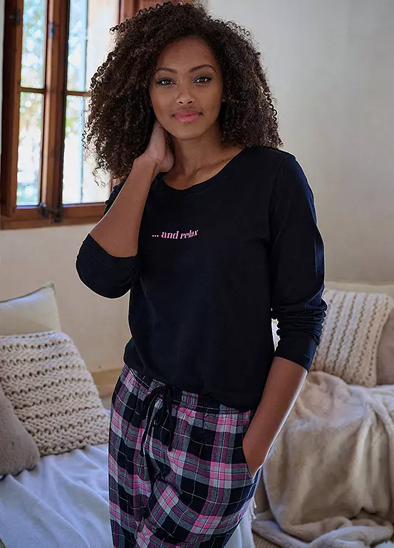 Vivance Dreams Checked Flannel Pyjamas 5 Vivance Dreams Checked Flannel Pyjamas - Image 3