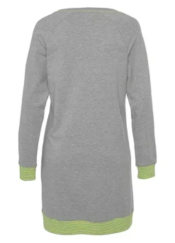 Vivance Dreams Contrast Trim Heart Print Nightie -Buffalo Fashion Shop Vivance Dreams Contrast Trim Heart Print Nightie78639917FRSC W01