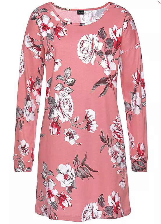 Vivance Dreams Floral Print Nightgown 4 Vivance Dreams Floral Print Nightgown - Image 2