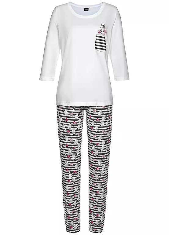 Vivance Dreams Giraffe Print Pyjamas 4 Vivance Dreams Giraffe Print Pyjamas - Image 2