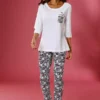 Vivance Dreams Giraffe Print Pyjamas -Buffalo Fashion Shop Vivance Dreams Giraffe Print Pyjamas13289853FRSP