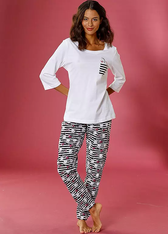 Vivance Dreams Giraffe Print Pyjamas 5 Vivance Dreams Giraffe Print Pyjamas - Image 3