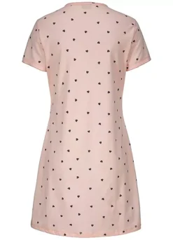 Vivance Dreams Heart Print Nightgown -Buffalo Fashion Shop Vivance Dreams Heart Print Nightgown66233949FRSC W01