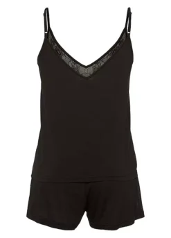 Vivance Dreams Lace Insert Shorty Pyjamas -Buffalo Fashion Shop Vivance Dreams Lace Insert Shorty Pyjamas39822067FRSC W01