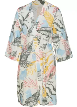 Vivance Dreams Leaf Print Kimono -Buffalo Fashion Shop Vivance Dreams Leaf Print Kimono57283354FRSC W02