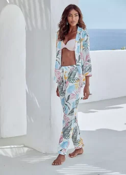 Vivance Dreams Leaf Print Pyjamas -Buffalo Fashion Shop Vivance Dreams Leaf Print Pyjamas69524956FRSP W01