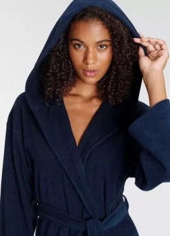 Vivance Dreams Long Hooded Bathrobe -Buffalo Fashion Shop Vivance Dreams Long Hooded Bathrobe37527138FRSP W02