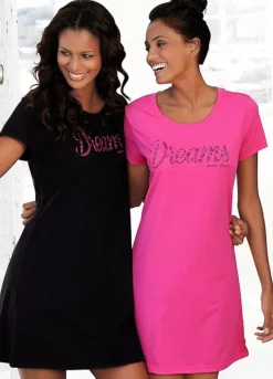Vivance Dreams Pack Of 2 Nightdresses -Buffalo Fashion Shop Vivance Dreams Pack of 2 Nightdresses435327FRSP W01
