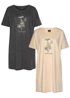 Vivance Dreams Pack Of 2 Print Nighties -Buffalo Fashion Shop Vivance Dreams Pack of 2 Print Nighties99372321FRSC