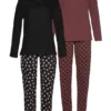 Vivance Dreams Pack Of 2 Star Print Pyjamas -Buffalo Fashion Shop Vivance Dreams Pack of 2 Star Print Pyjamas61439512FRSC