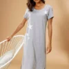 Vivance Dreams Star Print Jersey Nightie -Buffalo Fashion Shop Vivance Dreams Star Print Jersey Nightie11248122FRSP