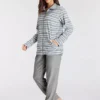 Vivance Dreams Stripe Terry Pyjamas -Buffalo Fashion Shop Vivance Dreams Stripe Terry Pyjamas82370927FRSP
