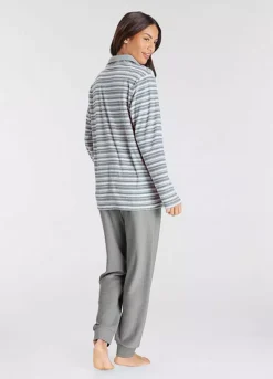 Vivance Dreams Stripe Terry Pyjamas -Buffalo Fashion Shop Vivance Dreams Stripe Terry Pyjamas82370927FRSP W01