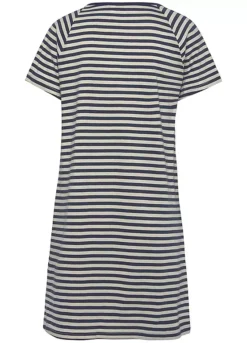 Vivance Dreams Striped Short Sleeve Nightie -Buffalo Fashion Shop Vivance Dreams Striped Short Sleeve Nightie36784756FRSC W01