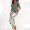 Vivance Dreams Tropical Print Pyjamas -Buffalo Fashion Shop Vivance Dreams Tropical Print Pyjamas45187664FRSP