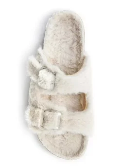Vivance Faux Fur Slippers -Buffalo Fashion Shop Vivance Faux Fur Slippers81099706FRSC W03