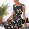 Vivance Floral Dress -Buffalo Fashion Shop Vivance Floral Dress34455501FRSP