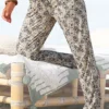 Vivance Floral Print Jersey Pants -Buffalo Fashion Shop Vivance Floral Print Jersey Pants69124800FRSP