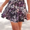 Vivance Floral Print Skort -Buffalo Fashion Shop Vivance Floral Print Skort25116569FRSP