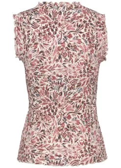 Vivance Floral Print Sleeveless Blouse 11 Vivance Floral Print Sleeveless Blouse -Buffalo Fashion Shop Vivance Floral Print Sleeveless Blouse18313053FRSC W01