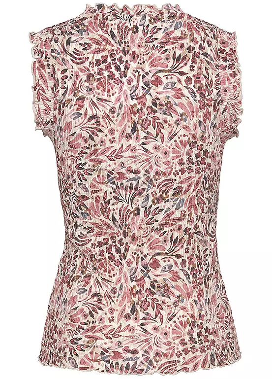 Vivance Floral Print Sleeveless Blouse 7 Vivance Floral Print Sleeveless Blouse - Image 5