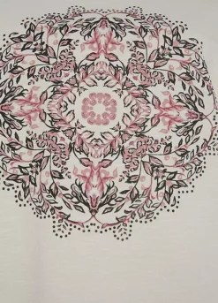 Vivance Floral Print T-Shirt -Buffalo Fashion Shop Vivance Floral Print T Shirt43427359FRSC W01