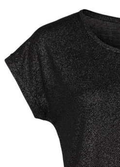 Vivance Glitter Printed T-Shirt -Buffalo Fashion Shop Vivance Glitter Printed T Shirt56745816FRSC W01