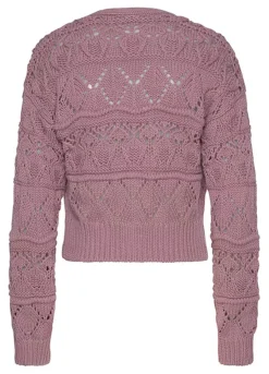 Vivance Openwork Knit Cardigan -Buffalo Fashion Shop Vivance Openwork Knit Cardigan37081317FRSC W01