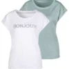 Vivance Pack Of 2 ’Bonjour’ T-Shirts
