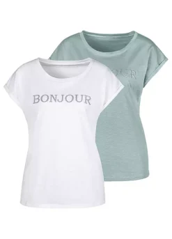 Vivance Pack Of 2 ’Bonjour’ T-Shirts