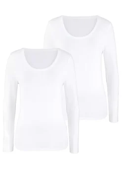 Vivance Pack Of 2 Long Sleeve T-Shirts
